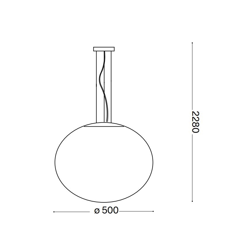 Ideal Lux - Pakabinamas sietynas CANDY 1xE27/42W/230V diametras 50 cm balta