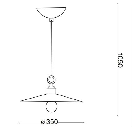 Ideal Lux - Pakabinamas sietynas CANTINA 1xE27/42W/230V diametras 35 cm bronza