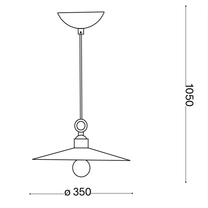 Ideal Lux - Pakabinamas sietynas CANTINA 1xE27/42W/230V diametras 35 cm bronza