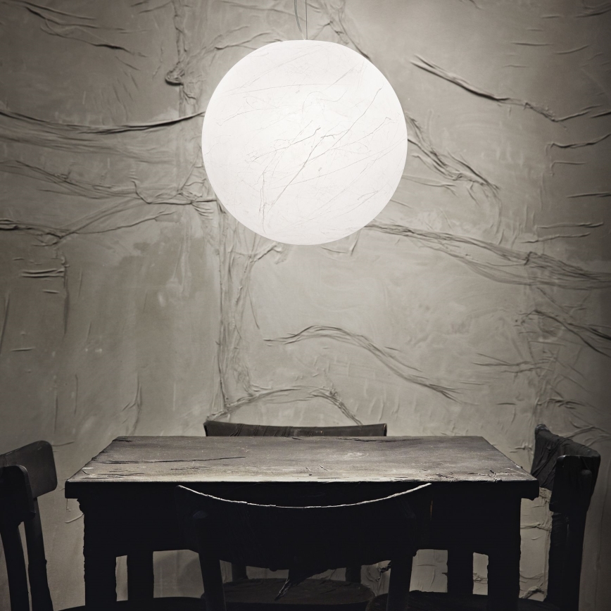 Ideal Lux - Pakabinamas sietynas CARTA 1xE27/25W/230V diametras 30 cm balta