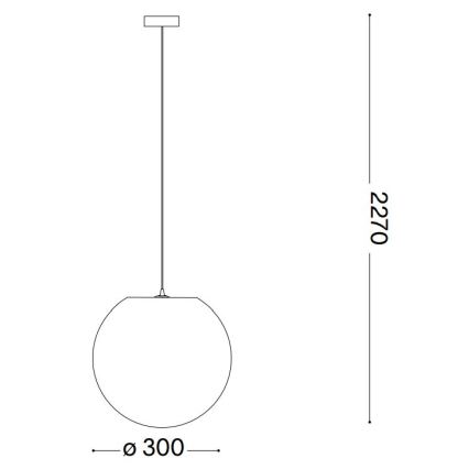 Ideal Lux - Pakabinamas sietynas CARTA 1xE27/25W/230V diametras 30 cm balta