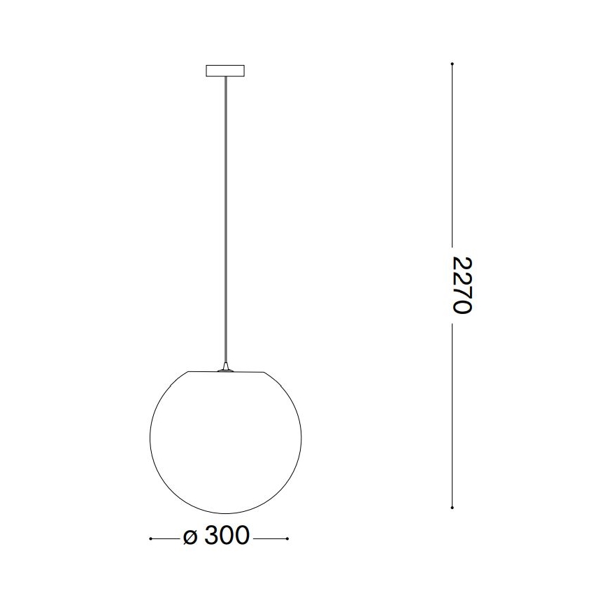 Ideal Lux - Pakabinamas sietynas CARTA 1xE27/25W/230V diametras 30 cm balta