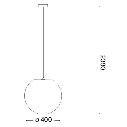 Ideal Lux - Pakabinamas sietynas CARTA 1xE27/25W/230V diametras 40 cm balta
