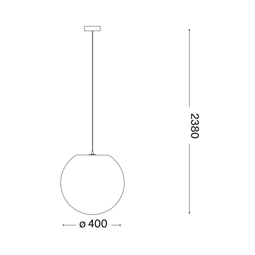 Ideal Lux - Pakabinamas sietynas CARTA 1xE27/25W/230V diametras 40 cm balta