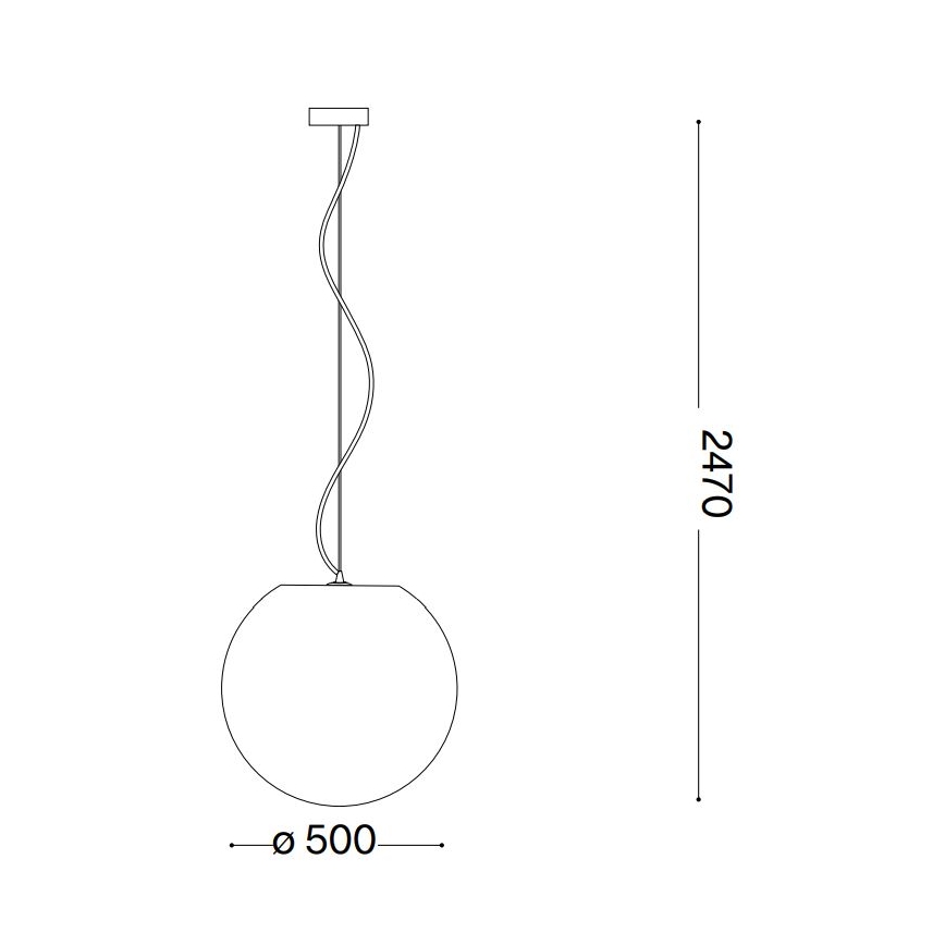Ideal Lux - Pakabinamas sietynas CARTA 1xE27/25W/230V diametras 50 cm balta