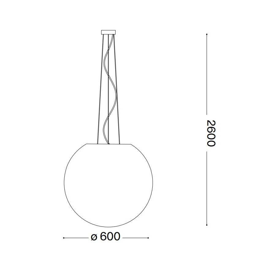 Ideal Lux - Pakabinamas sietynas CARTA 1xE27/60W/230V diametras 60 cm balta