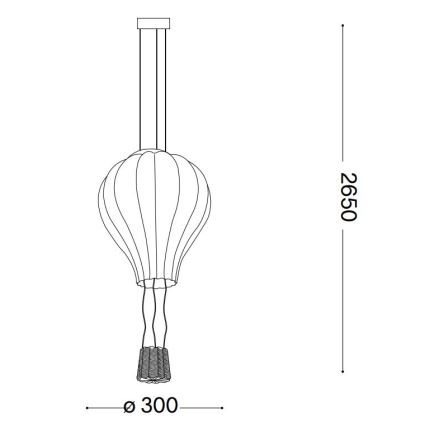 Ideal Lux - Pakabinamas sietynas DREAM BIG 1xE27/42W/230V diametras 30 cm
