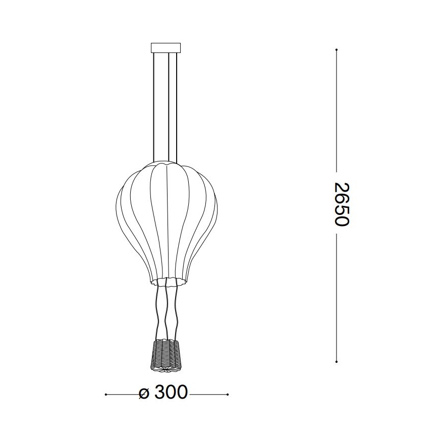 Ideal Lux - Pakabinamas sietynas DREAM BIG 1xE27/42W/230V diametras 30 cm