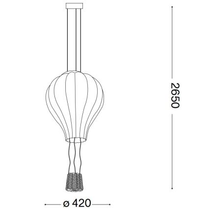 Ideal Lux - Pakabinamas sietynas DREAM BIG 1xE27/42W/230V diametras 42 cm