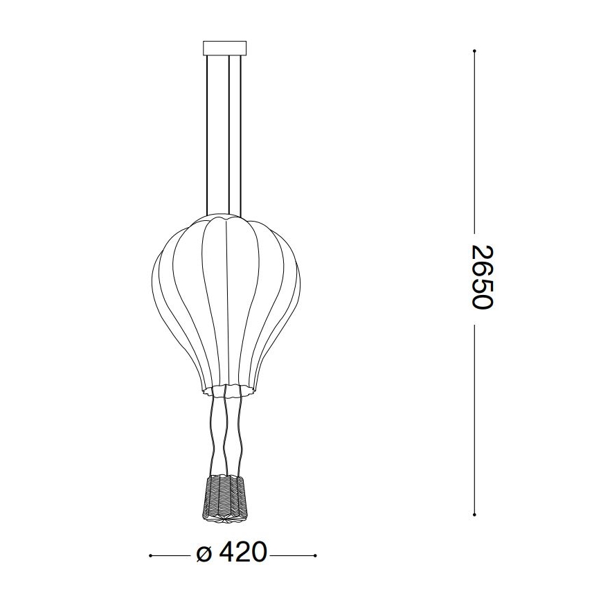 Ideal Lux - Pakabinamas sietynas DREAM BIG 1xE27/42W/230V diametras 42 cm