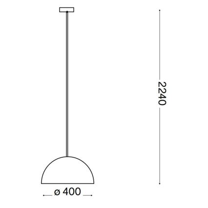 Ideal Lux - Pakabinamas sietynas FOLK 1xE27/60W/230V diametras 40 cm ruda