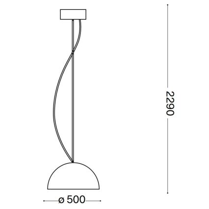 Ideal Lux - Pakabinamas sietynas FOLK 1xE27/60W/230V diametras 50 cm ruda