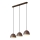 Ideal Lux - Pakabinamas sietynas FOLK 3xE27/60W/230V ruda