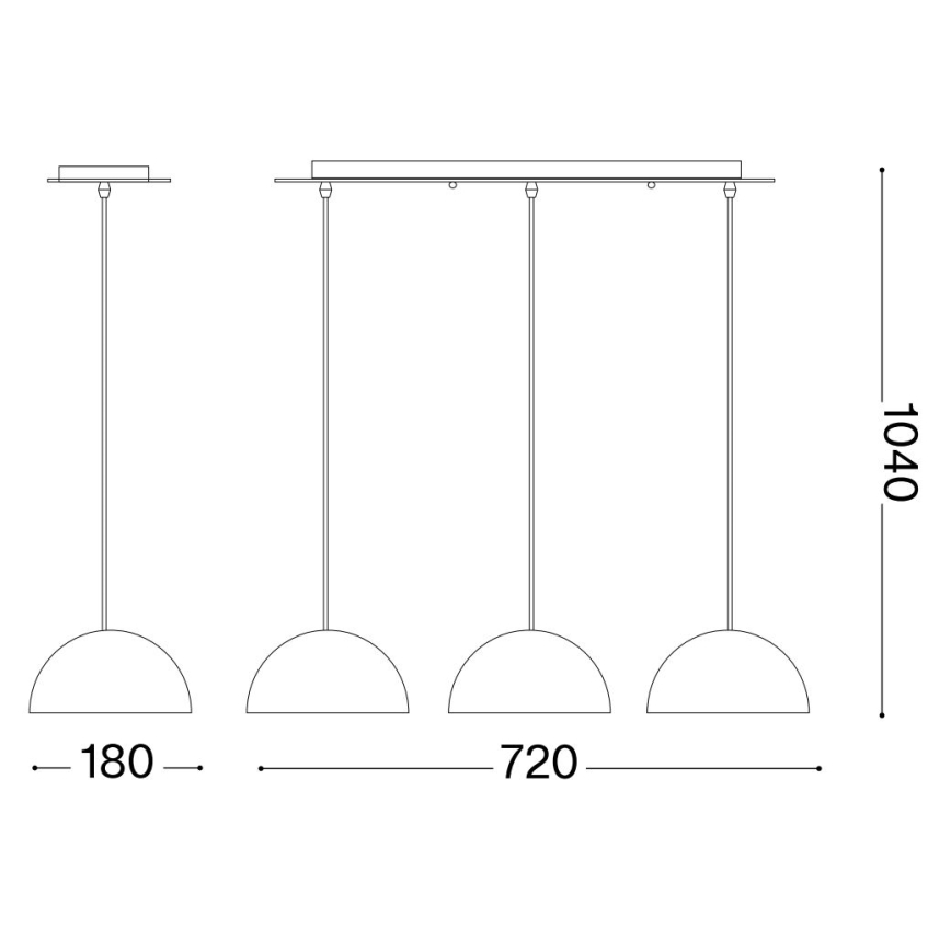 Ideal Lux - Pakabinamas sietynas FOLK 3xE27/60W/230V ruda