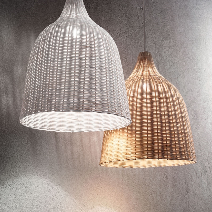 Ideal Lux - Pakabinamas sietynas HAUNT 1xE27/60W/230V diametras 35 cm smėlio spalva