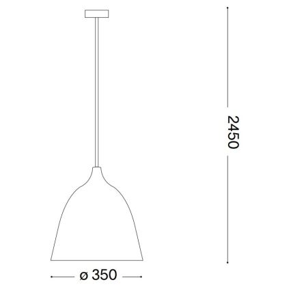 Ideal Lux - Pakabinamas sietynas HAUNT 1xE27/60W/230V diametras 35 cm smėlio spalva