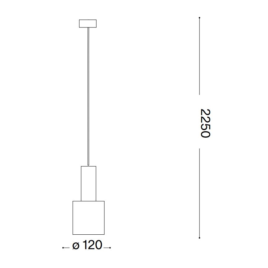 Ideal Lux - Pakabinamas sietynas HOLLY 1xE27/60W/230V diametras 12 cm juoda