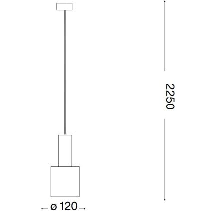 Ideal Lux - Pakabinamas sietynas HOLLY 1xE27/60W/230V diametras 12 cm žalvaris