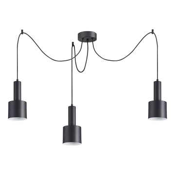 Ideal Lux - Pakabinamas sietynas HOLLY 3xE27/60W/230V voras juoda