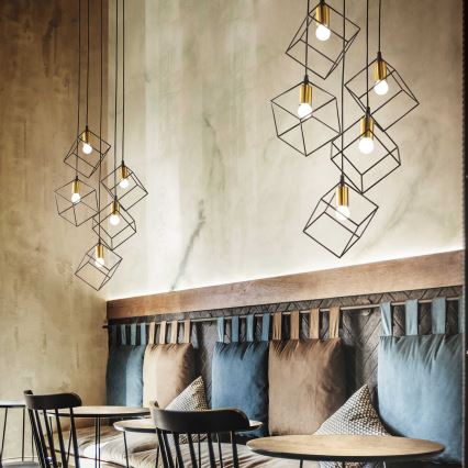 Ideal Lux - Pakabinamas sietynas ICE 5xE27/60W/230V diametras 50 cm juoda