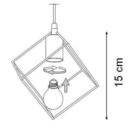 Ideal Lux - Pakabinamas sietynas ICE 5xE27/60W/230V diametras 50 cm juoda