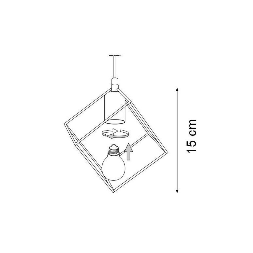 Ideal Lux - Pakabinamas sietynas ICE 5xE27/60W/230V diametras 50 cm juoda