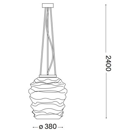 Ideal Lux - Pakabinamas sietynas KARMA 1xE27/60W/230V diametras 38 cm balta
