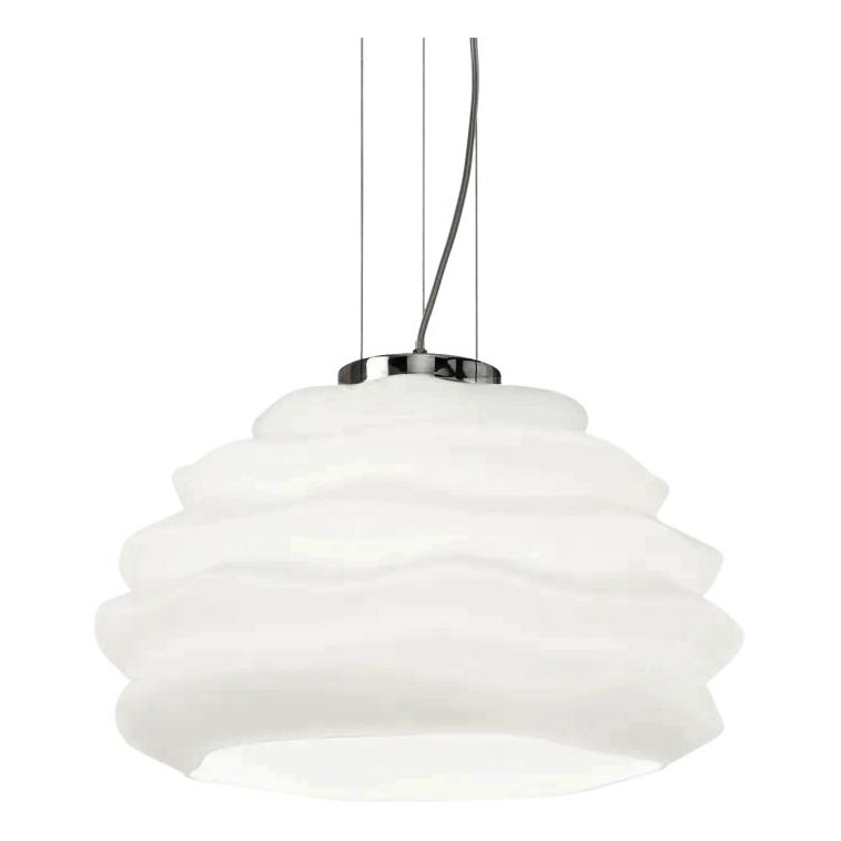 Ideal Lux - Pakabinamas sietynas KARMA 1xE27/60W/230V diametras 39 cm balta