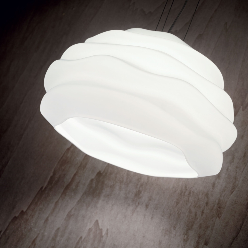 Ideal Lux - Pakabinamas sietynas KARMA 1xE27/60W/230V diametras 39 cm balta