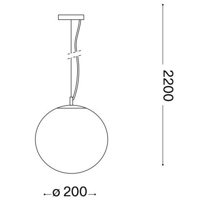 Ideal Lux - Pakabinamas sietynas MAPA 1xE27/42W/230V diametras 20 cm auksas/dūminis