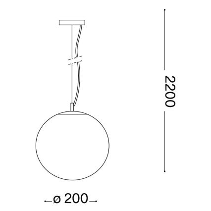 Ideal Lux - Pakabinamas sietynas MAPA 1xE27/42W/230V diametras 20 cm pilka/dūminis