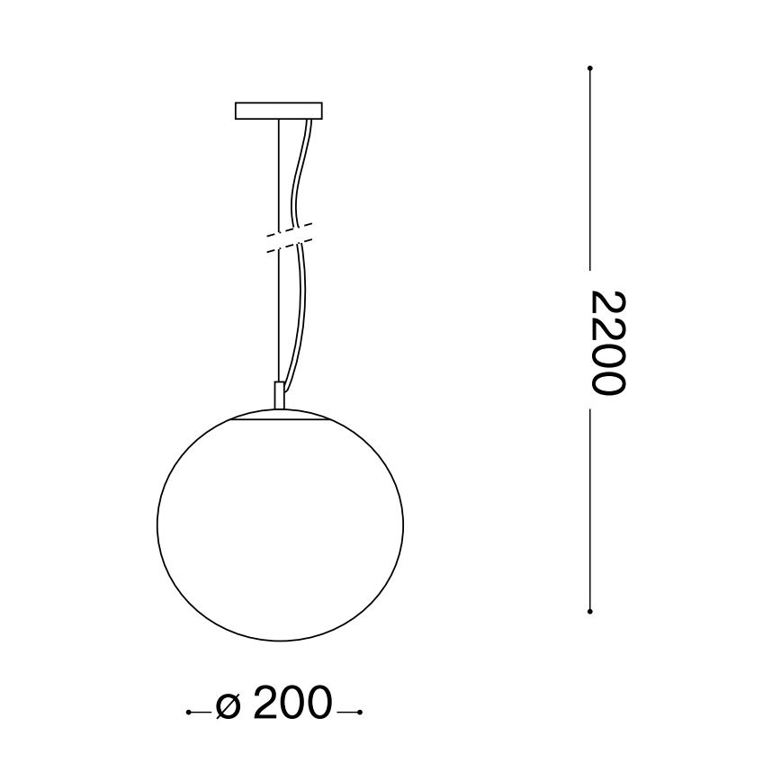Ideal Lux - Pakabinamas sietynas MAPA 1xE27/42W/230V diametras 20 cm pilka/dūminis
