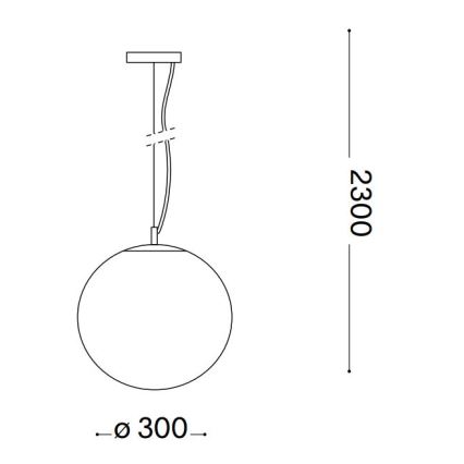 Ideal Lux - Pakabinamas sietynas MAPA 1xE27/42W/230V diametras 30 cm auksas/dūminis