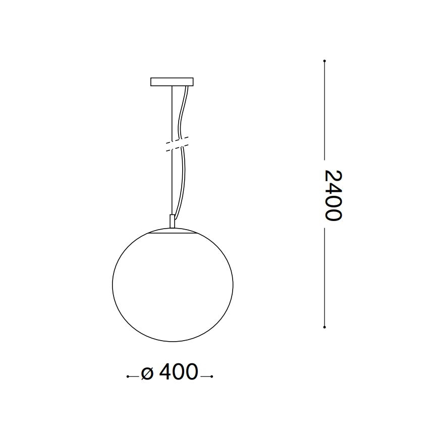 Ideal Lux - Pakabinamas sietynas MAPA 1xE27/42W/230V diametras 40 cm pilka/dūminis