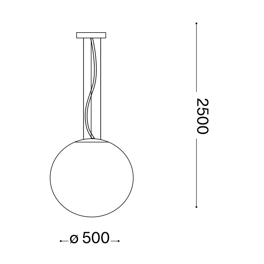 Ideal Lux - Pakabinamas sietynas MAPA 1xE27/42W/230V diametras 50 cm auksas/dūminis
