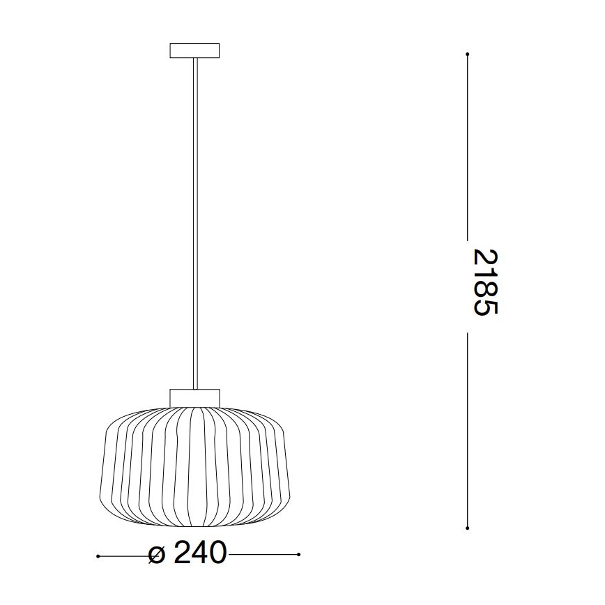 Ideal Lux - Pakabinamas sietynas MINT 1xE27/60W/230V diametras 24 cm permatoma