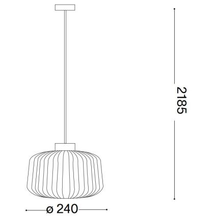 Ideal Lux - Pakabinamas sietynas MINT 1xE27/60W/230V diametras 24 cm žalia