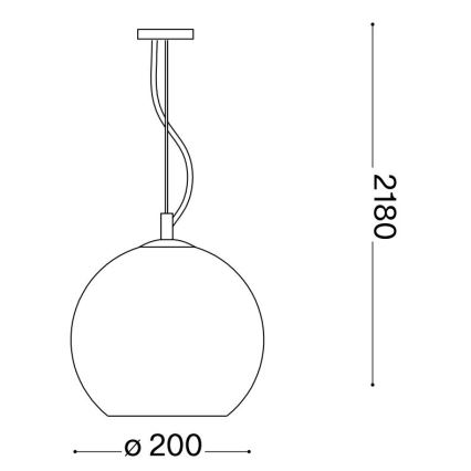 Ideal Lux - Pakabinamas sietynas NEMO 1xE27/42W/230V diametras 20 cm smėlio spalva