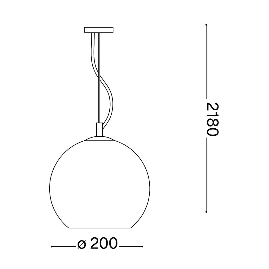 Ideal Lux - Pakabinamas sietynas NEMO 1xE27/42W/230V diametras 20 cm smėlio spalva