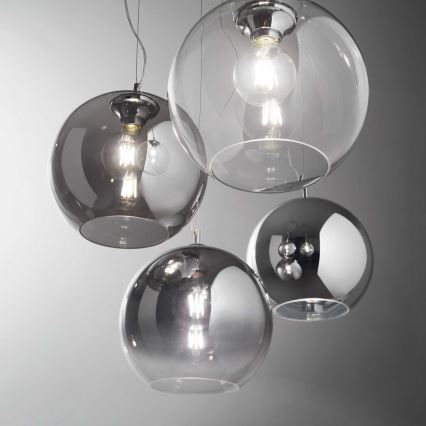 Ideal Lux - Pakabinamas sietynas NEMO 1xE27/42W/230V diametras 30 cm dūminis