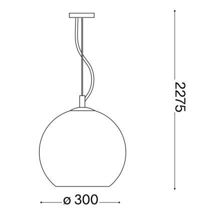 Ideal Lux - Pakabinamas sietynas NEMO 1xE27/42W/230V diametras 30 cm smėlio spalva