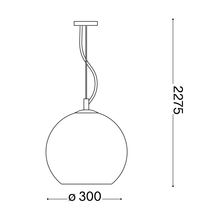 Ideal Lux - Pakabinamas sietynas NEMO 1xE27/42W/230V diametras 30 cm smėlio spalva