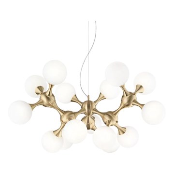 Ideal Lux - Pakabinamas sietynas NODI 15xE14/28W/230V žalvaris