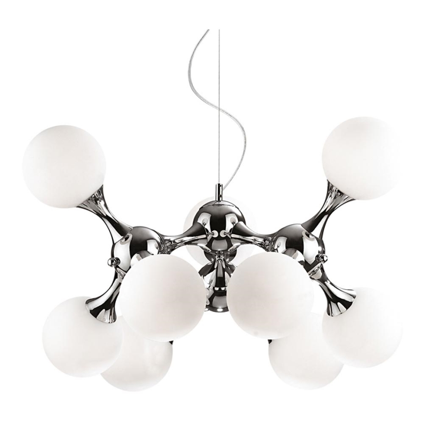 Ideal Lux - Pakabinamas sietynas NODI 9xE14/40W/230V blizgus chromas/balta