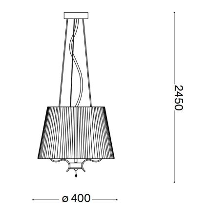 Ideal Lux - Krištolinis pakabinamas sietynas PEGASO 3xE14/28W/230V diametras 40 cm auksas