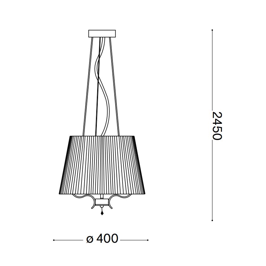 Ideal Lux - Krištolinis pakabinamas sietynas PEGASO 3xE14/28W/230V diametras 40 cm auksas