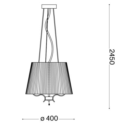 Ideal Lux - Krištolinis pakabinamas sietynas PEGASO 3xE14/28W/230V diametras 40 cm blizgus chromas