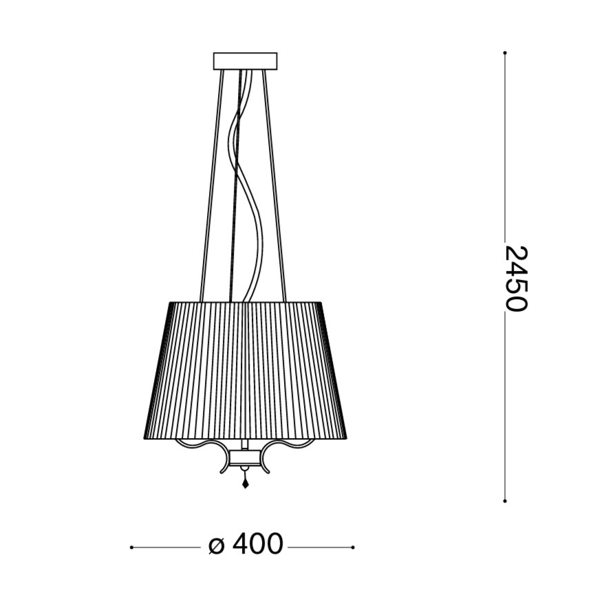 Ideal Lux - Krištolinis pakabinamas sietynas PEGASO 3xE14/28W/230V diametras 40 cm blizgus chromas
