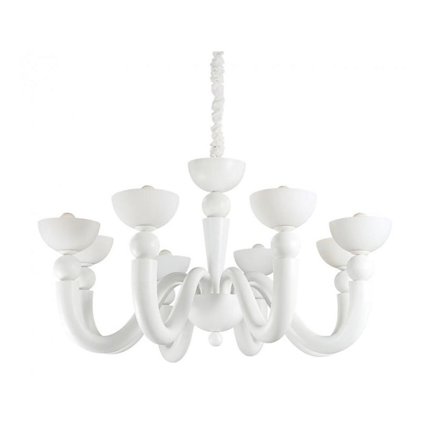Ideal Lux - Pakabinamas šviestuvas ant grandinės BON BON 8xE14/28W/230V skersmuo 95,5 cm baltas