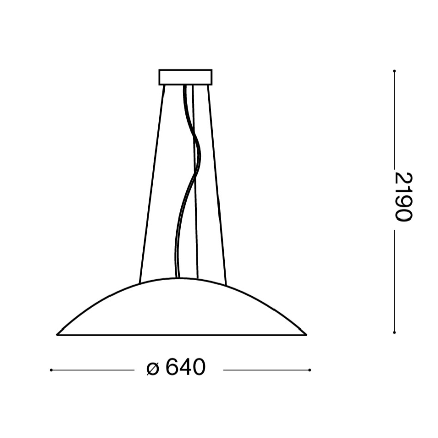Ideal Lux - pakabinamas šviestuvas ant laido 3xE27/60W/230V, skersmuo 64 cm, baltas